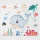 Papier Cadeau Sous la mer  (Plat)
