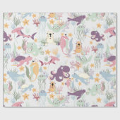 Papier Cadeau Sous la mer (Plat)