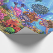 Papier Cadeau Sous la mer (Coin)