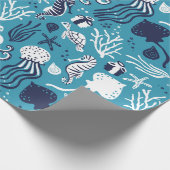 Papier Cadeau Sous la mer (Coin)