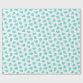 Papier Cadeau Sous la mer Baleines Bleues Nager et s'amuser (Plat)