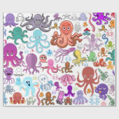Papier Cadeau Sous la mer Boutique Octopus envelopper cadeau (Plat)