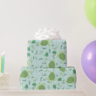 Papier Cadeau Sous le Baby shower des tortues de mer