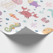 Papier Cadeau Sous le Motif de la baleine marine (Coin)