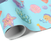 Papier Cadeau Sous le papier d'emballage d'anniversaire des enfa (Coin rond)