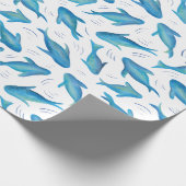 Papier Cadeau Sous les enfants de la mer motif de requin océaniq (Coin)