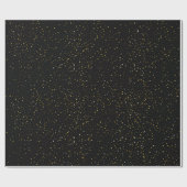 Papier Cadeau Sous les étoiles | Papier à enveloppement noir (Plat)