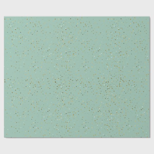 Papier Cadeau Sous les étoiles | Papier à enveloppement vert à l (Plat)