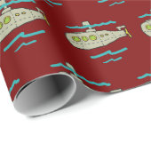 Papier Cadeau Sous-marin (Coin rond)