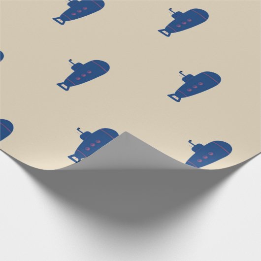 Papier Cadeau Sous-marin bleu (Coin)