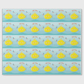Papier Cadeau Sous-marin jaune profond (Plat)