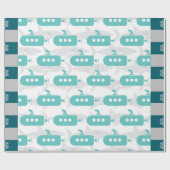 Papier Cadeau Sous-marins & Requins (Plat)