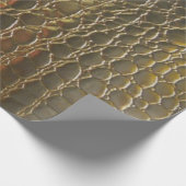 Papier Cadeau Souteneur en cuir exotique d'alligator d'or (Coin)
