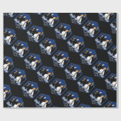 Papier Cadeau Soutenez les policiers bleus de soutien (Plat)