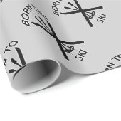 Papier Cadeau Soutenu pour skier (Coin rond)