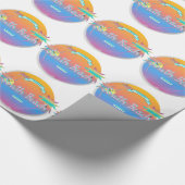Papier Cadeau South Beach, Miami, Floride avec Palms (Coin)