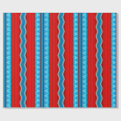 Papier Cadeau Southwest River Canyon Geometric Red Turquoise (Plat)