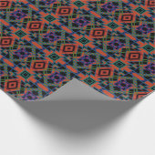 Papier Cadeau Southwestern Symmetrical Tiled Pattern Line Art (Coin)