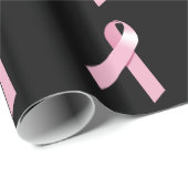 Papier Cadeau Soutien au ruban rose Sensibilisation au cancer du (Coin rond)