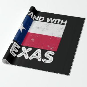 Papier Cadeau Soutien au Texas Je suis avec le drapeau texan du