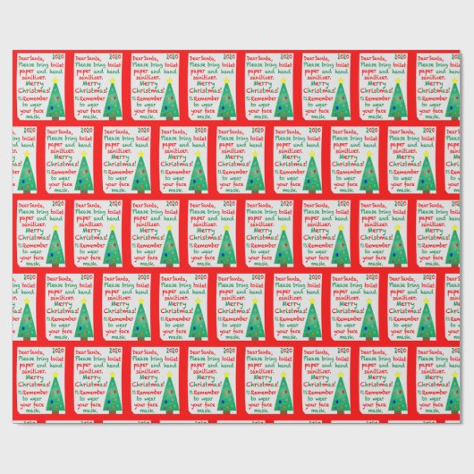 Papier Cadeau Souvenir de Noël 2020 (Plat)