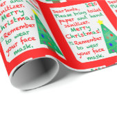 Papier Cadeau Souvenir de Noël 2020 (Coin rond)