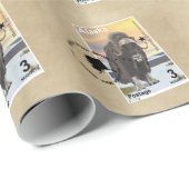 Papier Cadeau Souvenir du timbre de Muskox (Coin rond)