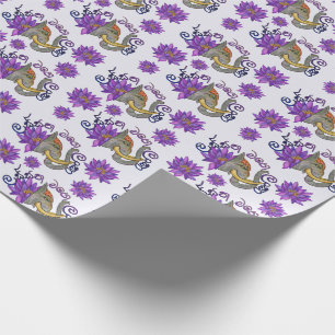 Papier Cadeau Souvenirs sri lankais avec Elephant et Lotus