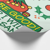 Papier Cadeau Soyez bon dit Noël Elf (Coin)