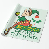Papier Cadeau Soyez bon dit Noël Elf (Déroulé)