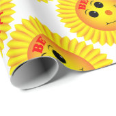 Papier Cadeau Soyez heureux (Coin rond)