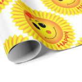 Papier Cadeau Soyez heureux (Coin rond)