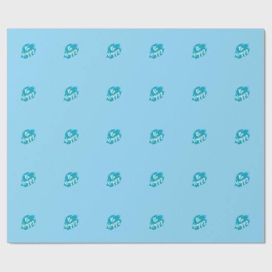 Papier Cadeau soyez heureux texte (Plat)