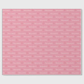 Papier Cadeau Soyez Mon Valentine Minimal Coeurs Rose Monogramme (Plat)