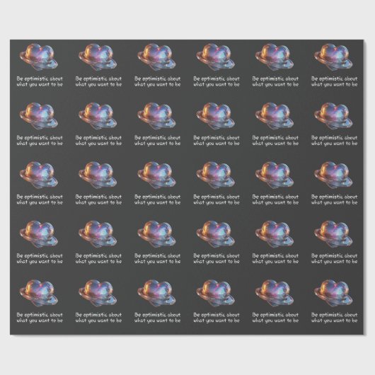 Papier Cadeau Soyez Optimiste Quant à Ce Que Vous Voulez Devenir (Plat)