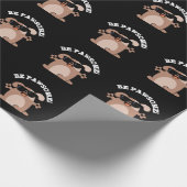 Papier Cadeau Soyez Pawsome Funny Awesome Chien Pun Dark BG (Coin)