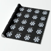 Papier Cadeau Soyez unique Funny Snowflake Pun Dark BG (Déroulé)