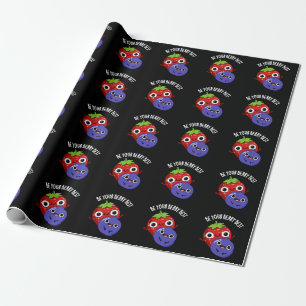 Papier Cadeau Soyez Votre Berry Meilleur Amusant Pun Fruit Dark