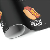 Papier Cadeau Soyons Frank Funny Frankfurter Pun Dark BG (Coin rond)