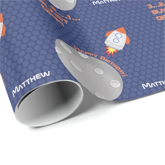 Papier Cadeau Space Adventure (Coin rond)