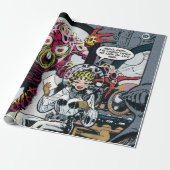 Papier Cadeau Space Adventures #12 Drôle les années 50 Retro Sci (Déroulé)