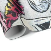 Papier Cadeau Space Adventures #12 Drôle les années 50 Retro Sci (Coin rond)