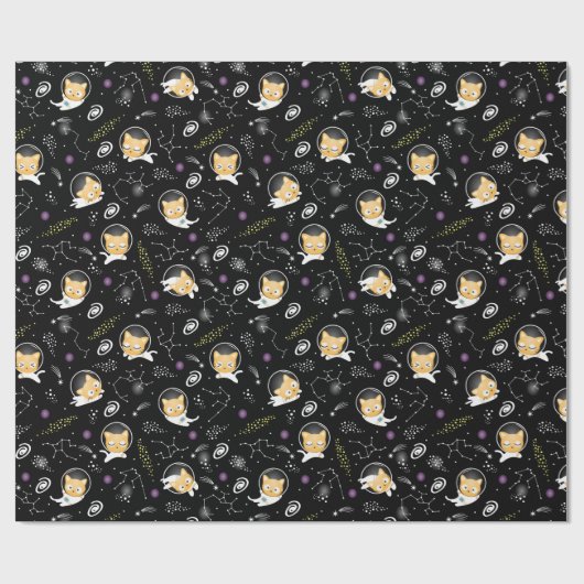 Papier Cadeau Space Kitty (Plat)
