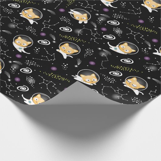Papier Cadeau Space Kitty (Coin)
