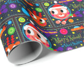PAPIER CADEAU SPACE SANTA (Coin rond)