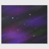 Papier Cadeau Spacescape With Planètes and Stars (Plat)