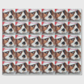 Papier Cadeau Spaniel de Christmas (Plat)
