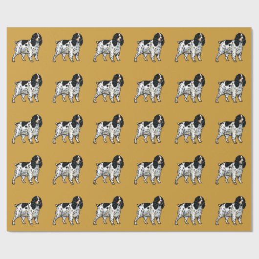 Papier Cadeau spaniel de cocker anglais (Plat)