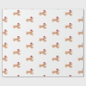 Papier Cadeau Spaniel de Noël (Plat)
