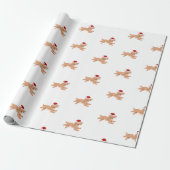 Papier Cadeau Spaniel de Noël (Déroulé)